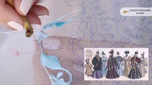 Часть 2. Вышиваю мишку люневильским крючком и рассказываю историю люневильской вышивки.