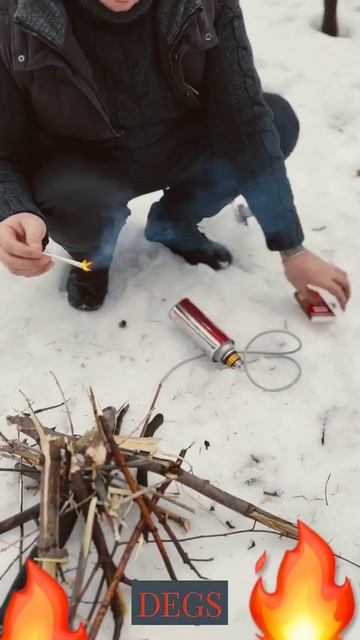 Примерное использование товара "DEGS Газовая горелка" - система для розжига угля, дров и каминов смотреть онлайн