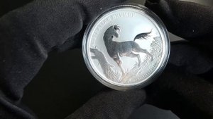 Дикая лошадь Брамби, Австралия. Обзор серии инвестиционных монет, чистое серебро.