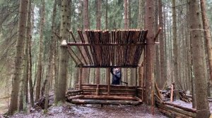 Строительство укрытия в лесу