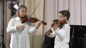 Corelli A., Gavotte (Корелли А., Гавот) - violin duet (Varvara Shkhalahova and Mikhail Goroshko)