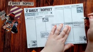 Оформление ежедневника на тему фильма Гарри Поттер.Октябрь 2020.Недельный разворот My Bullet Journa