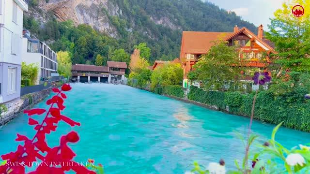 Спокойная вечерняя прогулка по швейцарскому городу ИНТЕРЛАКЕН 🇨🇭Швейцария