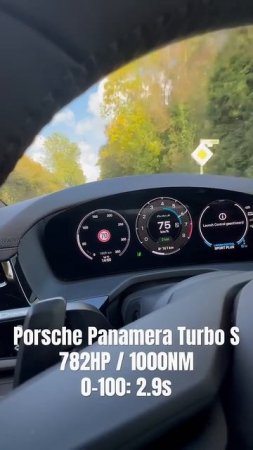 Porsche Panamera Turbo S 0-100 за 2.9с!!! #shorts