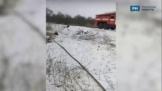 В селе Лопатино Рязанской области горит торфяник