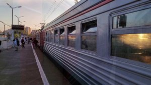 Электропоезд ЭТ2М 036  Платформа Старая Деревня