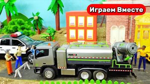 Играем в машинки ! Играем в ферму ! Видео для детей ! Трактор ! Экскаватор ! Грузовик ! Фургон !