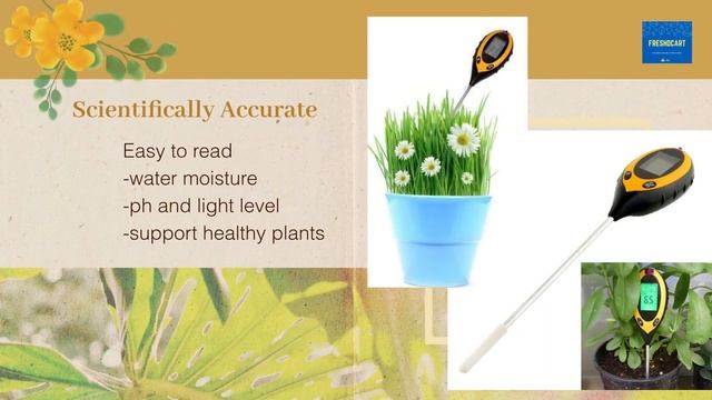 FreshDcart 4-in-1 Hydroponic I  Soil Ph Tester Moisture Meter I Ph Gardening Water Soil testing