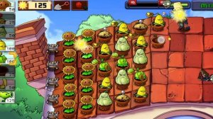 Зомби против растений уровень 3 крыша. Plants vs Zombie level 3 roof.