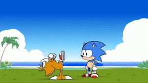 тейлз крутится на хвостике