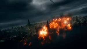 Дракон сжигает Озёрный город.