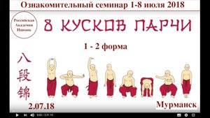 Комплекс Цигун "Бадуаньцзинь" (8 кусков парчи) / 1-2 форма (2.07.18)