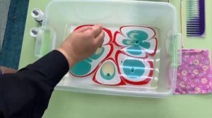 "Сиқырлы өрнектер "  Эбру әдісімен сурет салу.Педагогтар арасында Мастер- класс.