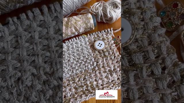 Лен+ленточка+пуговица=Шанель от #Grelka и #мамавяжет