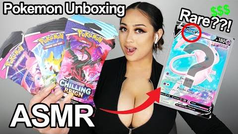 Anyastja Pokémon Card Boosters Unboxing ASMR LOUD смотреть онлайн