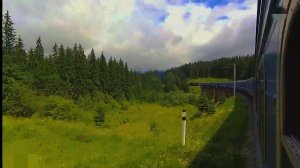 ☔ДОЖДЬ И ☼СОЛНЦЕ! ПЕРЕМЕНЧИВАЯ ПОГОДА В КАРПАТАХ ｜ От ст. Ясиня - до ст. Ворохта из окна поезда.