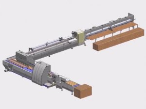 Линия сращивания по дереву горизонтальная  для мебельного щита производства Европа