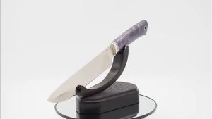 Нож Шеф-повар № 3, клинок из стали Bohler S390, рукоять стабилизированная карельская береза