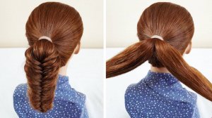 Коса Рыбий хвост просто быстро ★ Hair Braid "Fish Tail" ★ Плетение косички