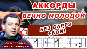 ВЕЧНО МОЛОДОЙ ВЕЧНО ПЬЯНЫЙ Аккорды 🎸 СМЫСЛОВЫЕ ГАЛЛЮЦИНАЦИИ ♪ Разбор песни на гитаре Без баррэ ♫