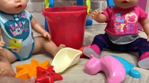 Как мама отвела в школу с беби бон Машу и Мишу двойняшки  Мультик для детей