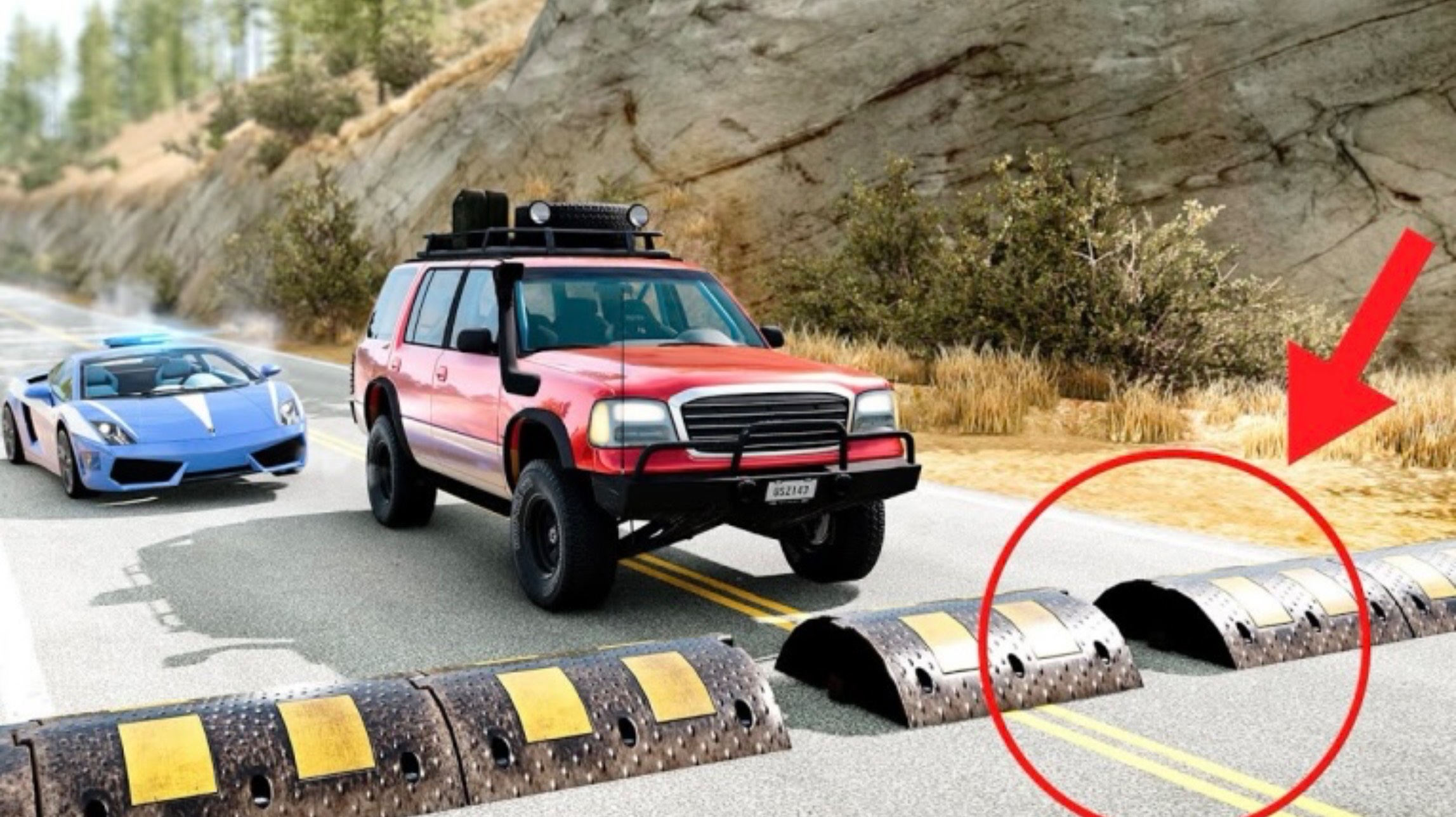 Лежащий полицейский 🚔 в BeamNG Drive смотреть онлайн