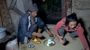 Pork & Caigua (Barela) mix recipe with rice cooking and eating in village kitchen || Chuchche Karel