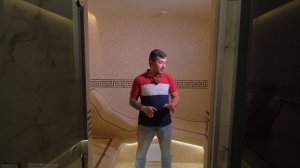 Классический хаммам из каменной мозаики и комната отдыха из золотистого кедра #hamamnsk #хамамнск