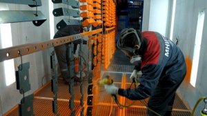 Покрытие деталей порошком