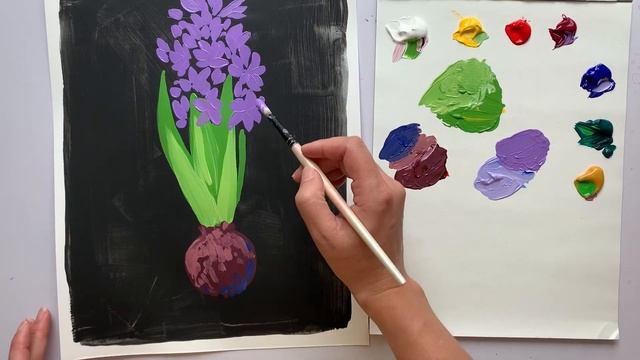 Painting A Hyacinth in Acrylic смотреть онлайн