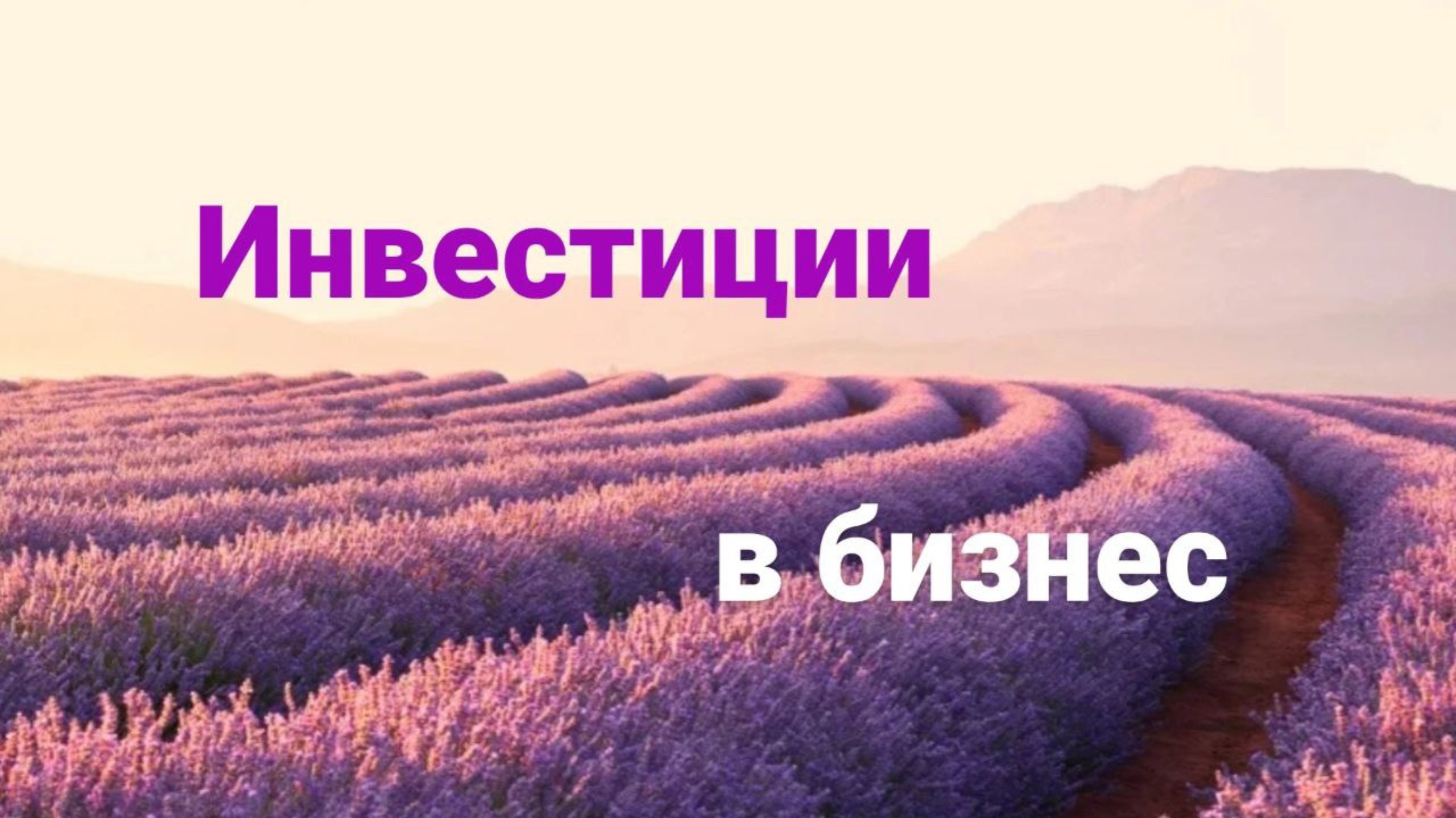 Инвестиции в бизнес