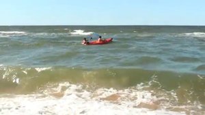 Одиссей на Казантипском заливе. Катание на волнах.