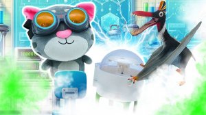 Кот Том и его друзья путешествуют во времени!  Видео с игрушками для детей