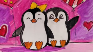 Пингвины. Поэтапное рисование