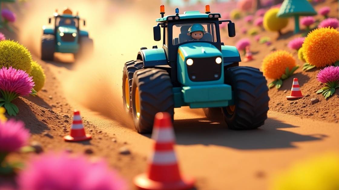 Гонки радиоуправляемых тракторах: Экшн и адреналин смотреть онлайн