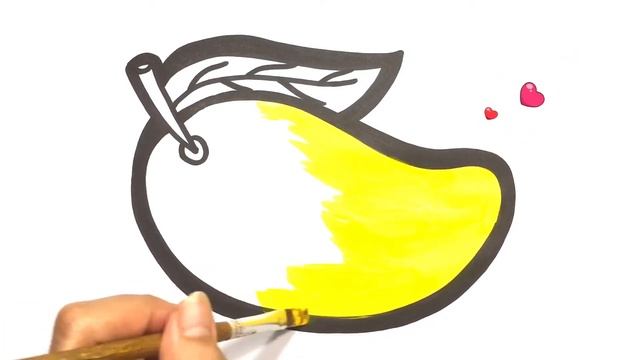 Bolalar uchun mango rasm chizish | Рисунок манго для детей | วาดและระบายสีมะม่วงสำหรับเด็ก