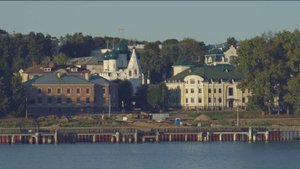 Кострома на закате, вид с реки, лето 2023