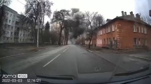 Видео удара по жилым домам в Чернигове