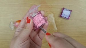 Mixing Makeup Eyeshadow Lip gloss and Lipstick Into Satisfying Clear Slime ASMR #79