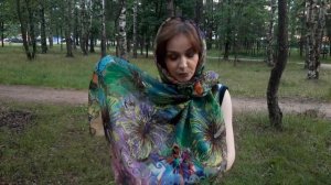 Павловопосадские палантины из разреженной шерсти.Художник Инна Макаганчук СПб Пр.Просвещения 28