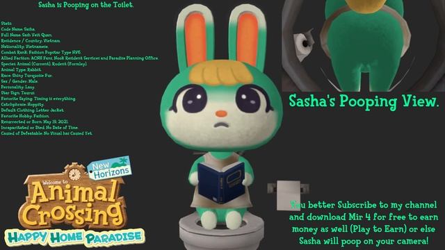 ACNH - Sasha Is Pooping On The Toilet in 30 Minutes [SFM]. смотреть онлайн