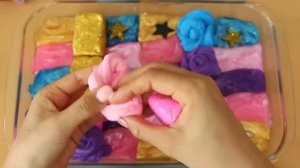 Слайм - Смешиваем разноцветные слаймы, макияж, блёстки в слайм! Увлекательное видео со слаймом!★ASMR