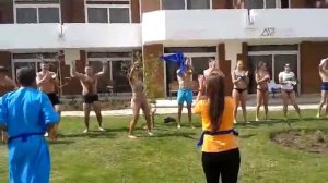 Утренняя зарядка отель Pyramisa Sharm El Sheh 5*  2013 02 13