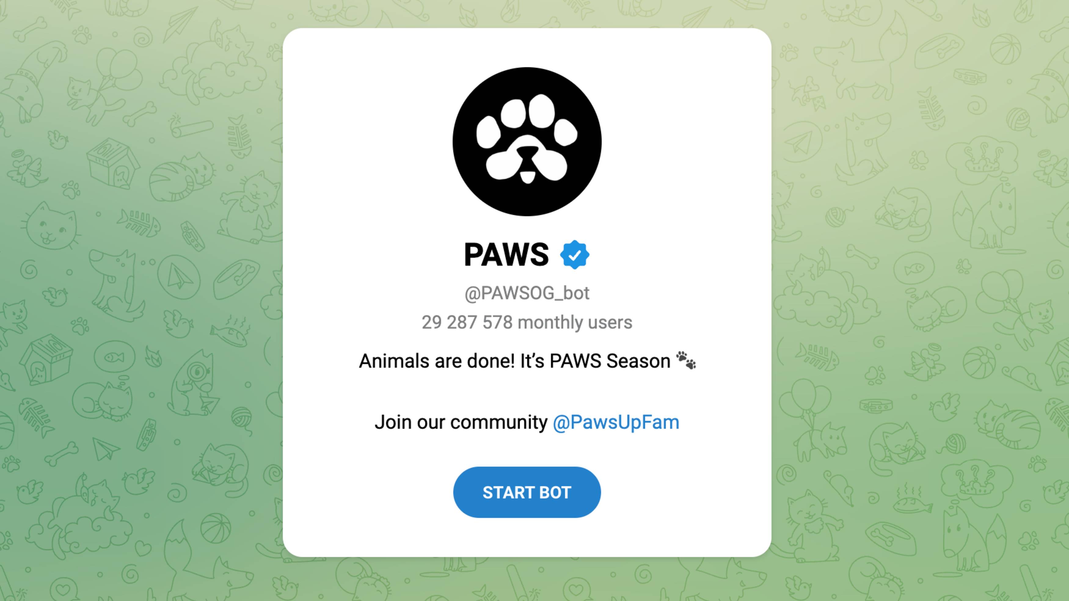 Paws bot - что нужно делать, когда листинг, цена за 1 монету PAWSOG бот