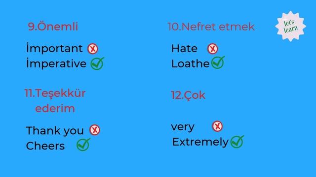 Ingilizce Eşanlamlı ifadeler 2.(Synonyms)