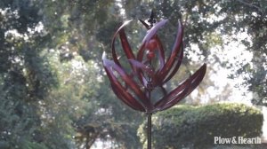 Crimson Lotus Metal Wind Spinner - 54752