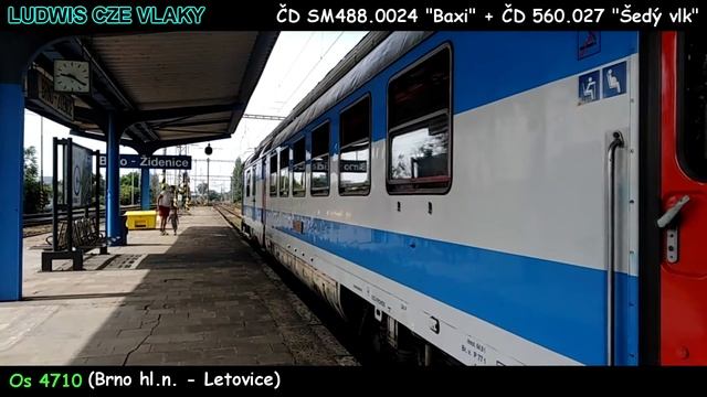 Os 4710 ► Brno-Židenice ► 15.6. 2019 ► SM488.0024 + 560.027 смотреть онлайн