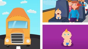 Wheels on the bus go round and round Part 2 By oopU TV | Nursery Rhymes & Kids Songs
