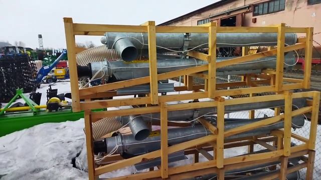 краткая презентация, Т-458, шнековый транспортер оцинкованный навесной (4 м) для СПК Половинка