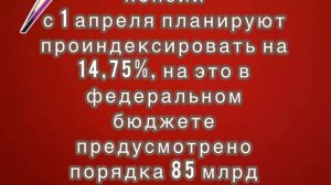 Социальные пенсии с 1 апреля планируют проиндексировать на 14,75%